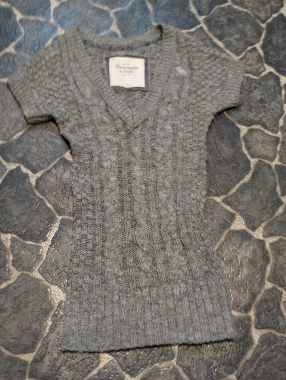 Abercrombie & Fitch women's wool blend v neck sweater dress size XS VINTAGE Y2K